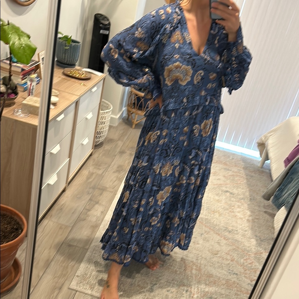 Floral Blue Maxi Dress